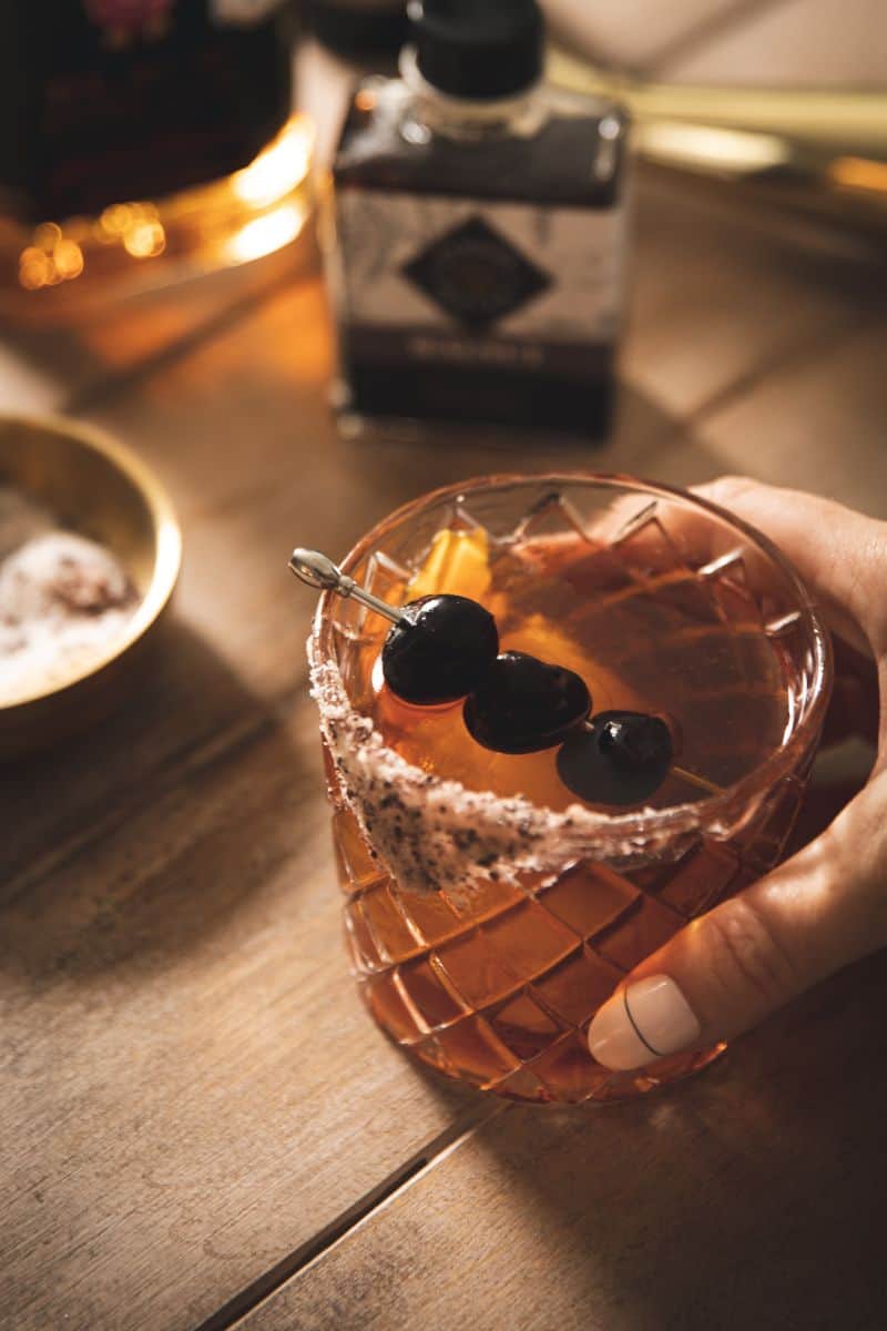 Easy Black Walnut Old Fashioned or Manhattan Cocktail Pretty