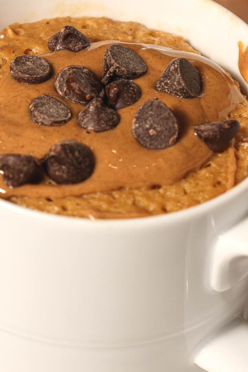 Chocolate Chip Peanut Butter Protein Mug Cake Pretty Delicious Life