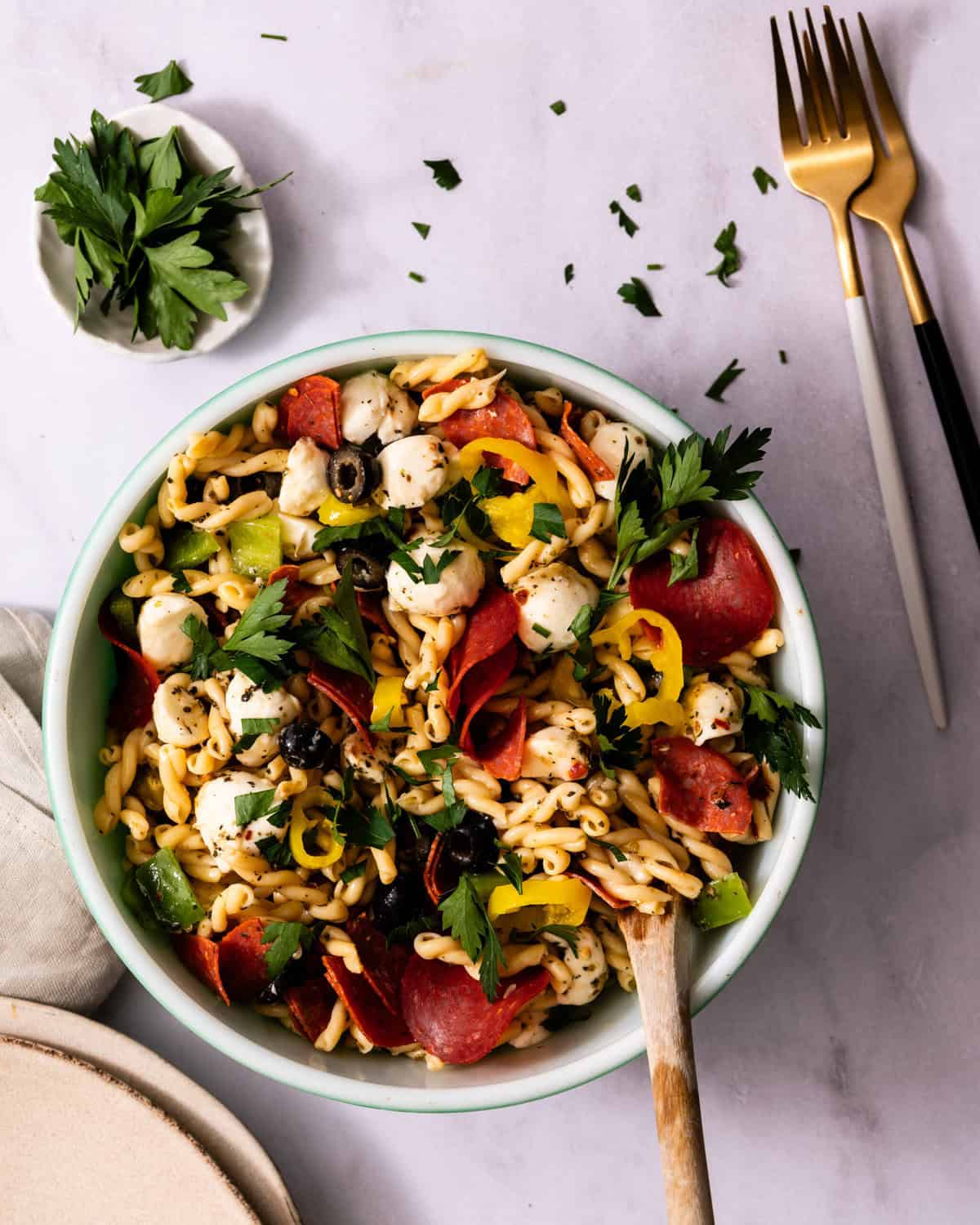 high protein pasta salad