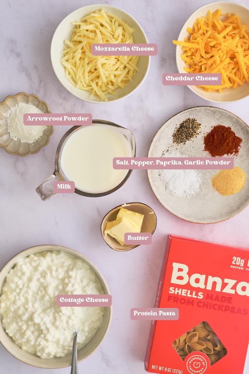 high protein mac & cheese ingredients