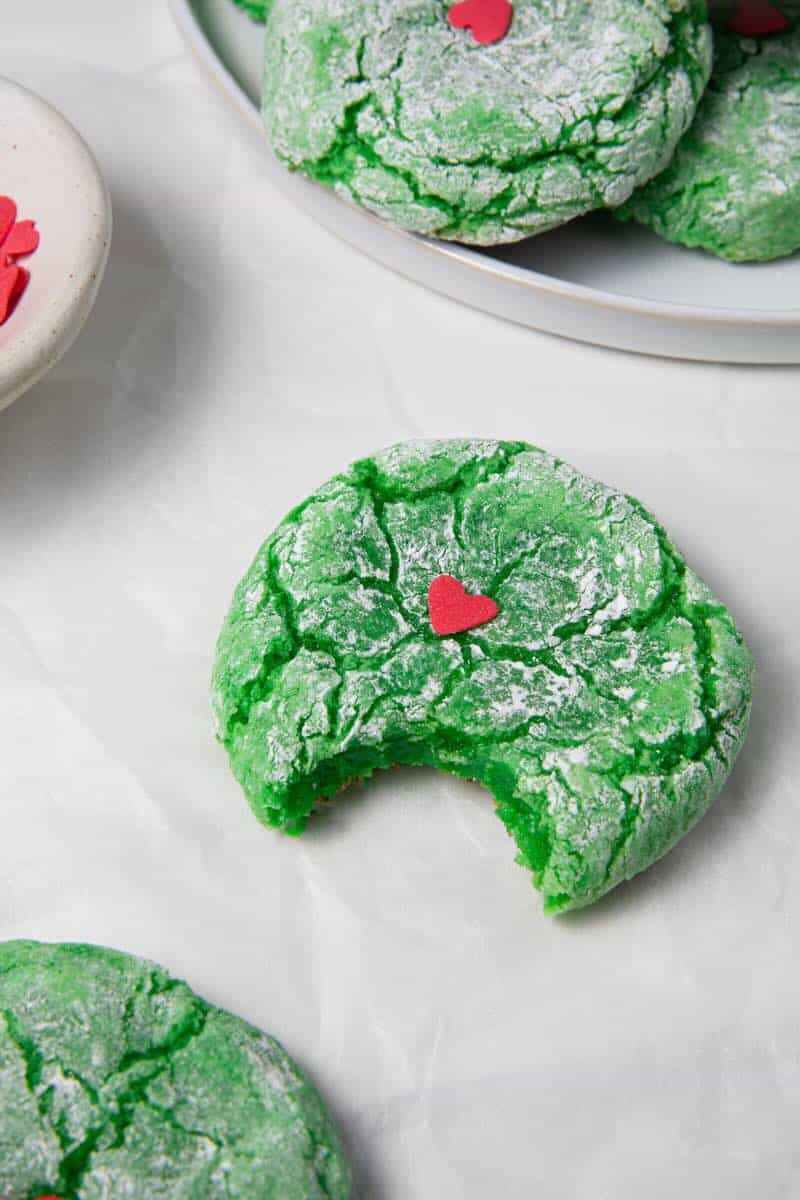 cake mix grinch cookies