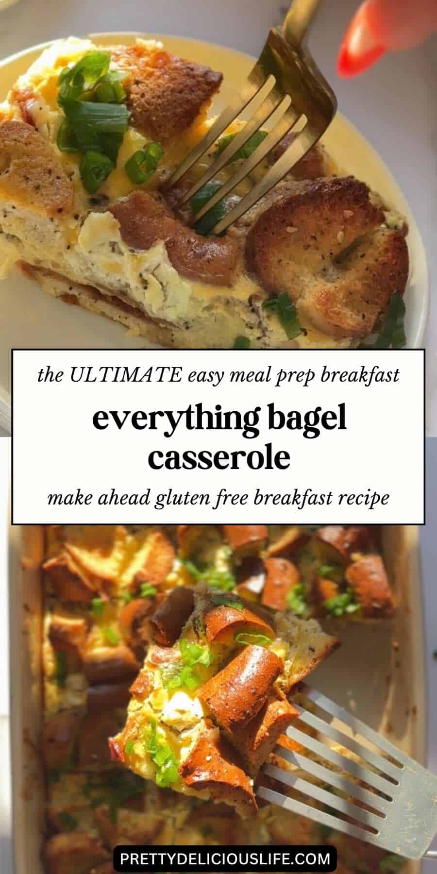 everything bagel casserole pinterest pin