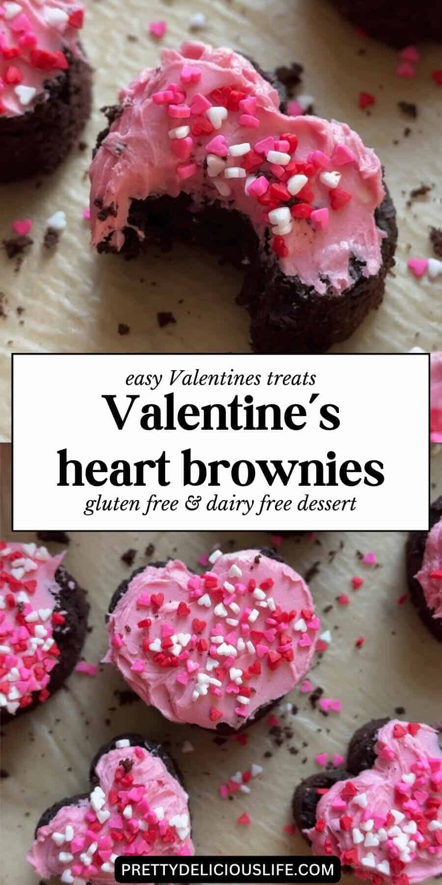 valentines heart brownies pinterest pin
