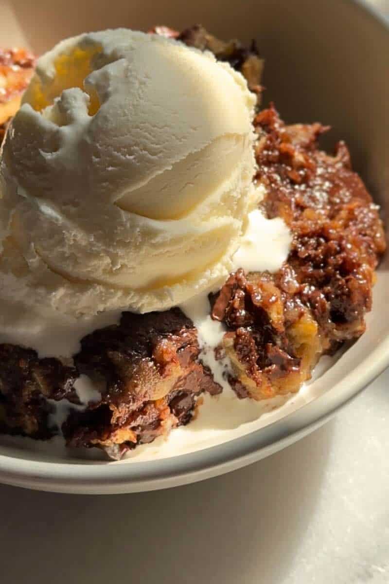 viral scoopable cookies in a bowl with ice cream