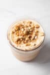 Close up finished peanut butter Ninja Creami with pb fit protein powder.