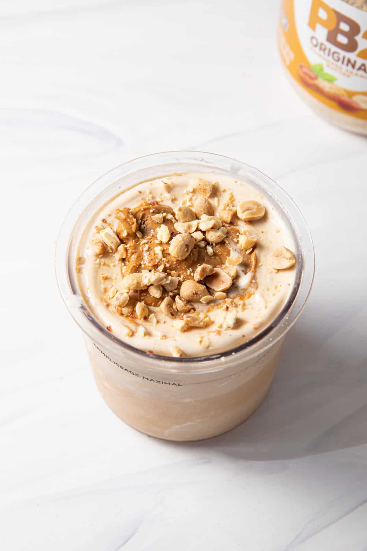 Finished peanut butter Ninja Creami with pb fit protein powder.