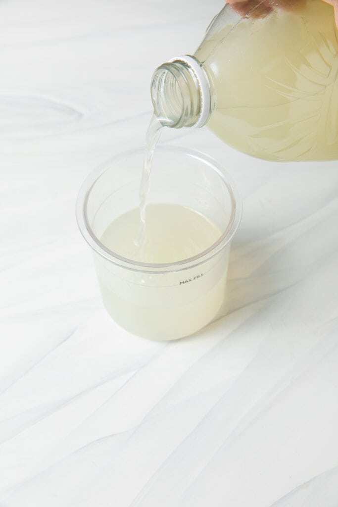 Pour your lemonade in the ninja creami pint container.