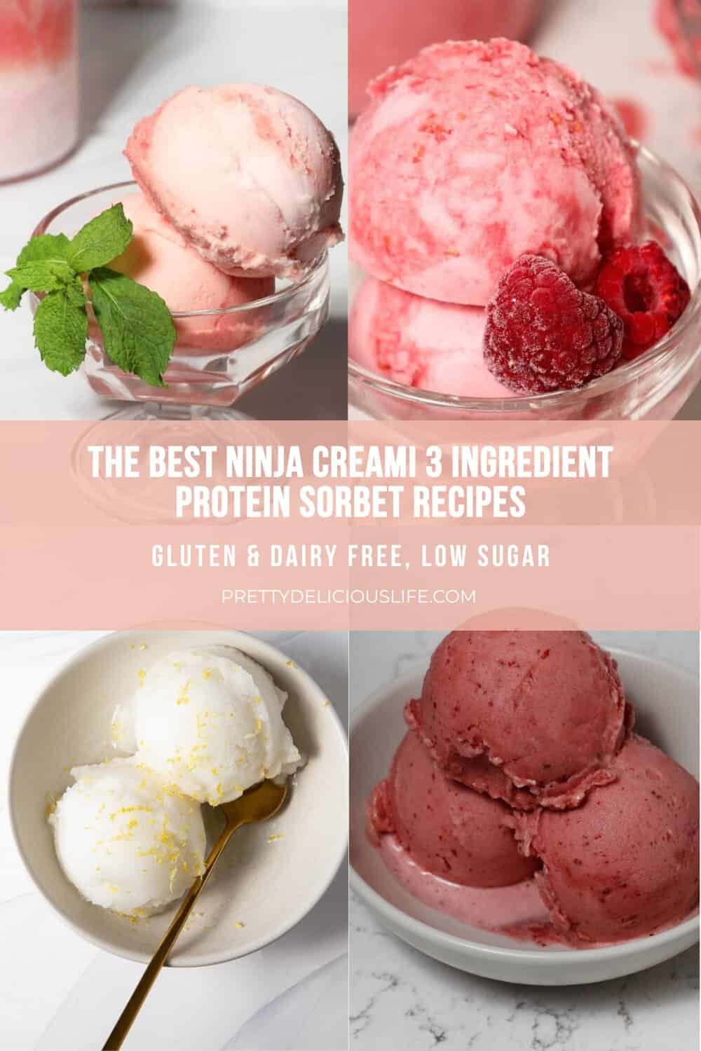 Easy Refreshing 3 Ingredient Ninja Creami Protein Sorbet Recipes.