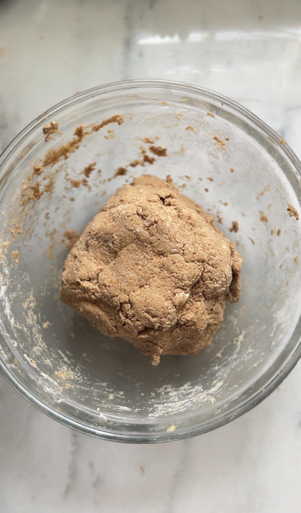 Form Pumpkin Cottage Cheese Scone dough into a ball.
