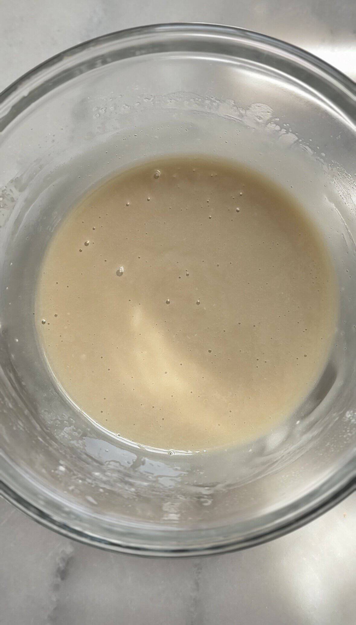 The vanilla glaze for the Pumpkin Cottage Cheese Scones ready to use.