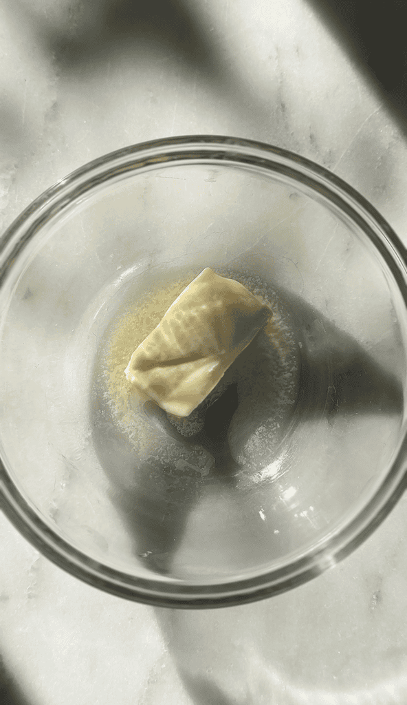 Soften butter for the cinnamon filling for the gluten-free cinnamon rolls.